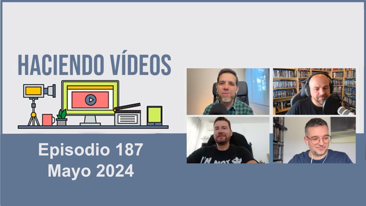 Ya tenéis disponible el episodio 187 de <a href="/HaciendoVideos/">Haciendo Vídeos</a> en YouTube, web y tu app favorita de #podcast.
(1/3)