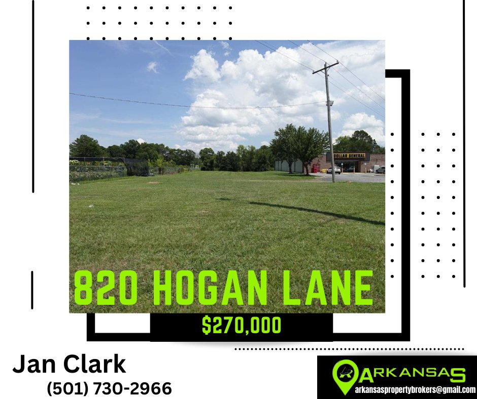 ArkPropBrokers's tweet photo. Discover limitless business opportunities at 820 Hogan Lane! 🌟🏢 Benefit from prime C-3 zoning and a strategic location, all at an unbeatable price. Reach out to Jan Clark at (501) 730-2966 to seize this chance! #arkansaspropertybrokers #yourlocationisourmotivation #apb https://t.co/GwoRSiWSwd