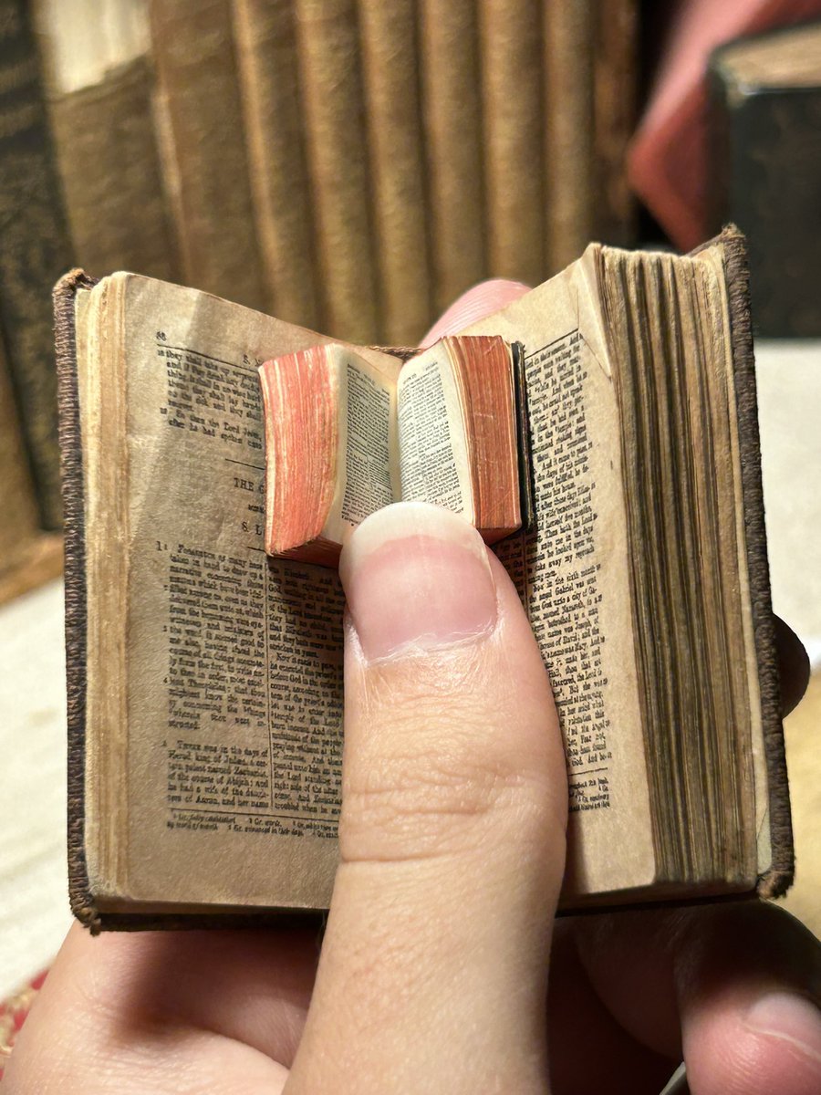 When you want teacher to think youre reading William Leggo's miniature revised new testament of 1881 but youre actually reading David Bryce's 1895 Smallest New Testament in the World