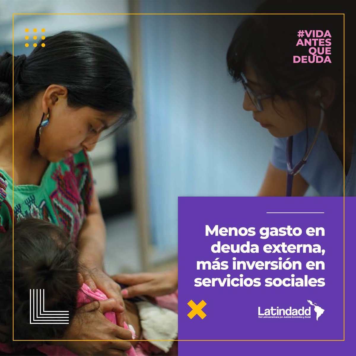 🟣Menos gasto en deuda = Más servicios sociales ✊ Es más urgente e importante invertir en salud y educación, antes que en deuda. Lee el informe: 'La deuda soberana y la deuda social con las #mujeres en #Perú' 📊✍️ 🔗bit.ly/DeudaMujeresPe… #VidaAntesQueDeuda #Crecimiento