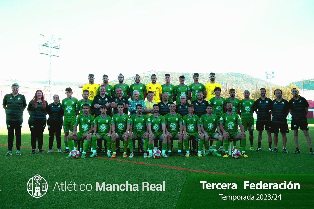 📷 ¡Foto oficial temporada 2023/24!

#HacernosGrandes ☝🏻💪🏻

#SomosManchaReal 💚💜

#YoSoyVerde 🦾