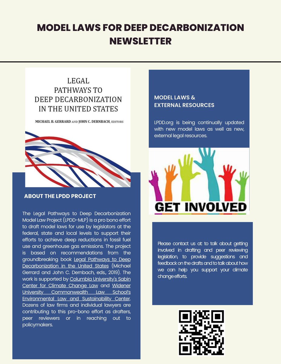 SabinCenter's tweet photo. ποΈ The Legal Pathways to #DeepDecarb team brings you its May #Newsletter:
π New external resources & β on equity
π° News stories highlighting key resources
β How lawyers can get involved with the LPDD project
https://t.co/HldX9iyl27 https://t.co/Mf9HwBjVAt