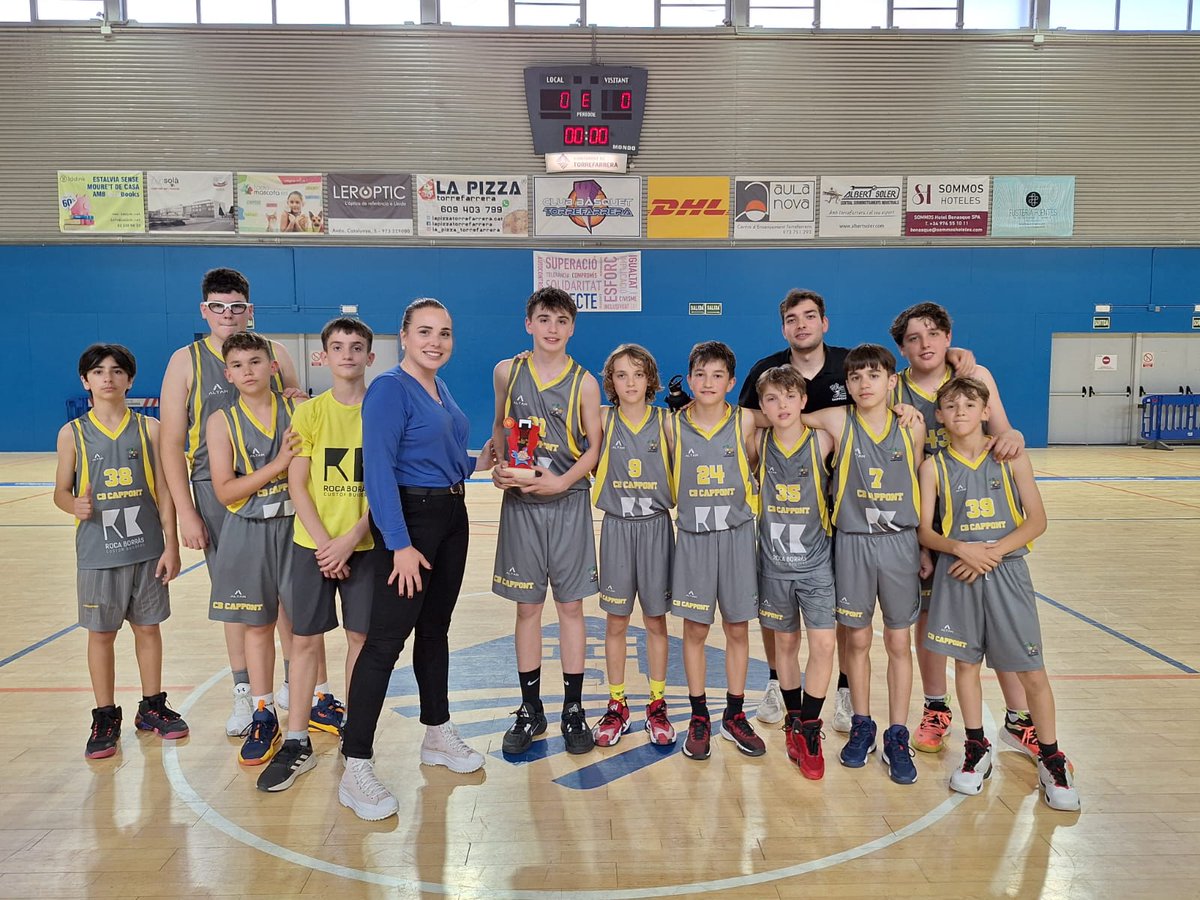 Avui s'ha disputat la final CT U13 Pre-Infantil Masculí Nivell " B" a @ajtorrefarrera
Enhorabona @cbtorrefarrera
CB Torrefarrera 53-  Santiveri Joiers Cappont 32