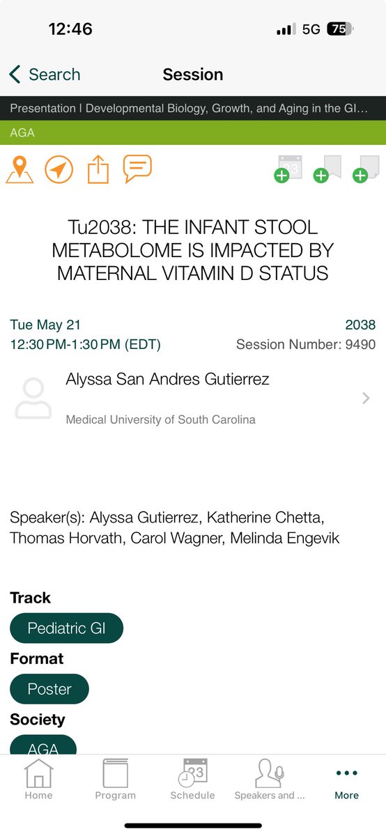 If you are interested in early life - then check out my grad students Aly Guterriez’s poster on #vitaminD status in human #milk and infant #stool!! #DDW2024