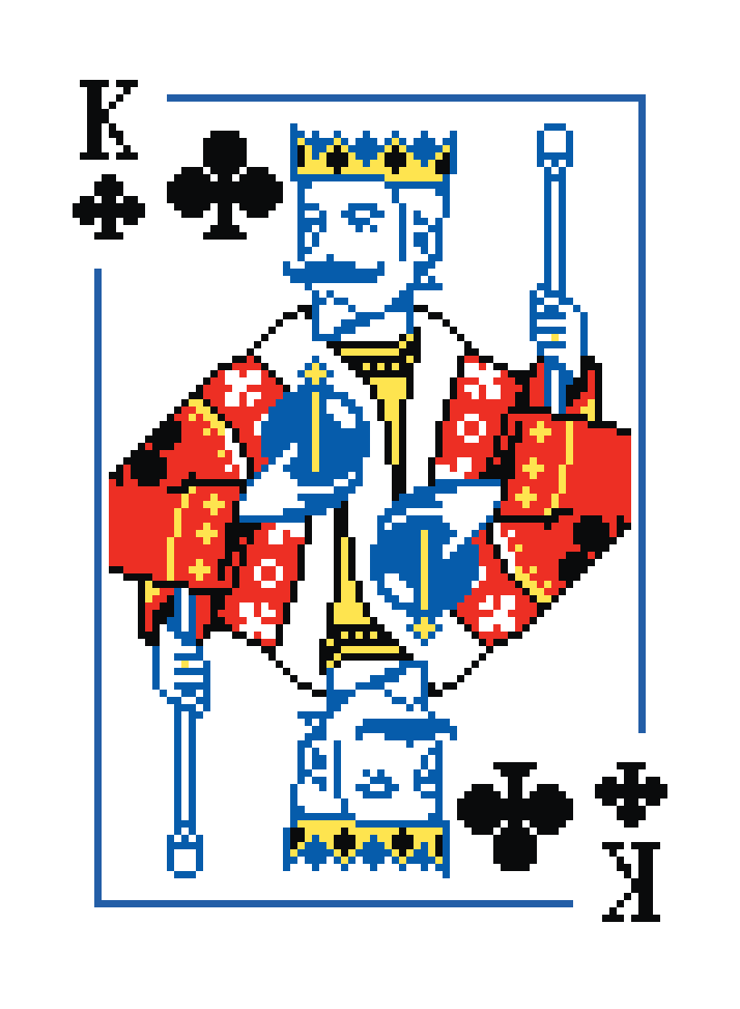 the_esparon's tweet photo. King of Clubs #pixelart #ドット絵 https://t.co/ek3EswQJbu