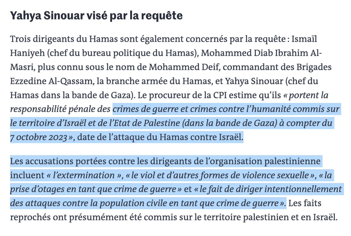 Remarquez ce qui est noté par la CPI concernant les attaques du Hamas du 7 octobre : Crimes de guerre et crimes contre l'Humanité. Les.termes.employés.par.LFI dès le début.