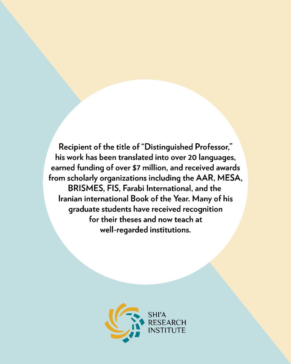 We are delighted to welcome our newest academic advisor, Dr. Shafique N. Virani

Swipe to learn more about Dr. Shafique N. Virani!

To learn more about us, check out our website shiaresearch.ca

#islam #islamiclearning #learnislam #shiamuslim #shia #shias #shiascholars