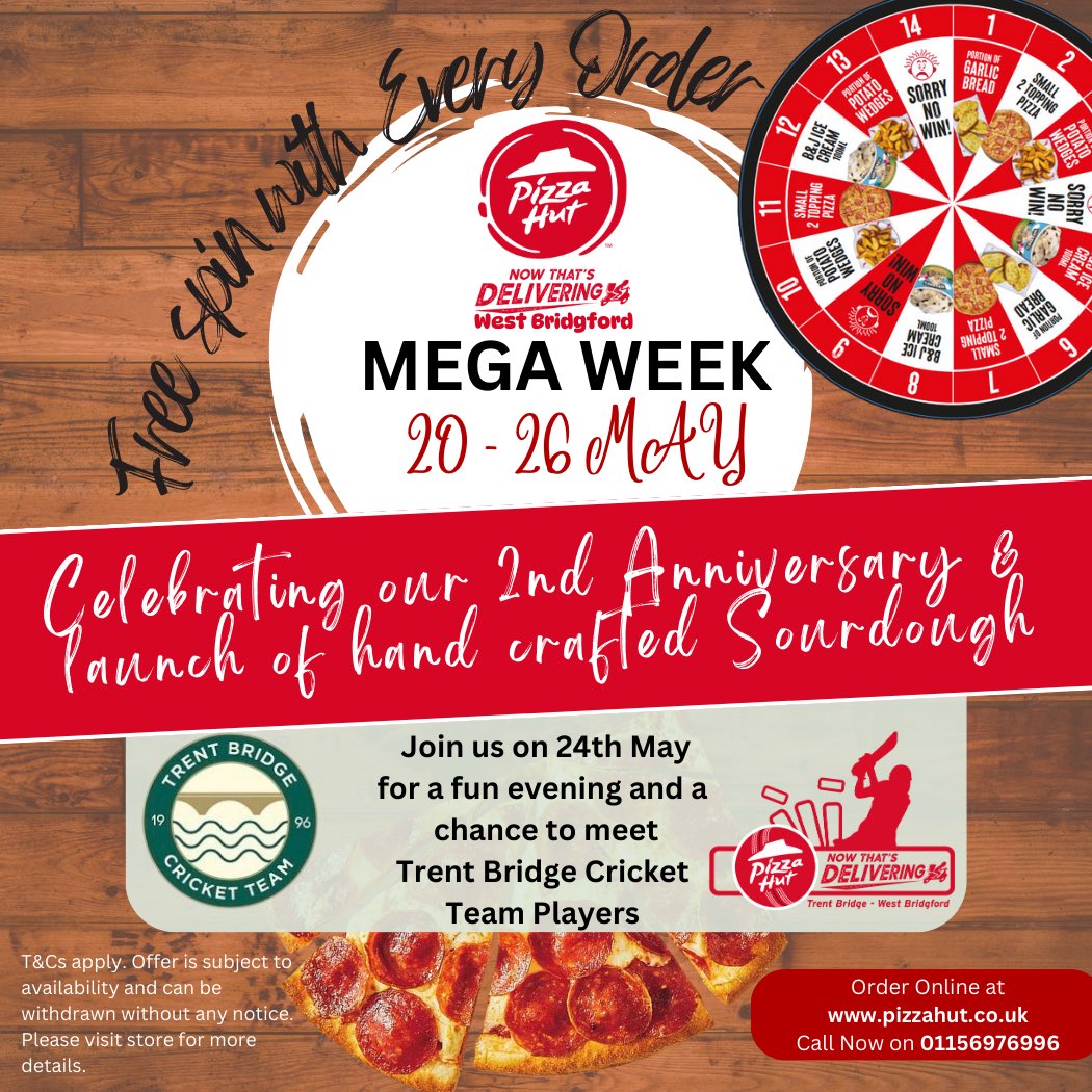 Get yourself along to celebrate and also have the opportunity to win 🎉 🍕