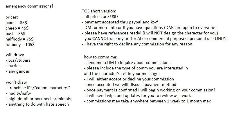 PRISMkidd's tweet photo. emergency ¢Ømmi$$iØn$!!!
my bank account is about to go into the negative, please consider buying and SHARE!!! 🙇🙇🙇

if you don't wanna buy and just wanna help, here is my ko-fi as well! https://t.co/fEmyP6vS6q

⬇️ more examples in thread! ⬇️ https://t.co/FsqMfzT65A
