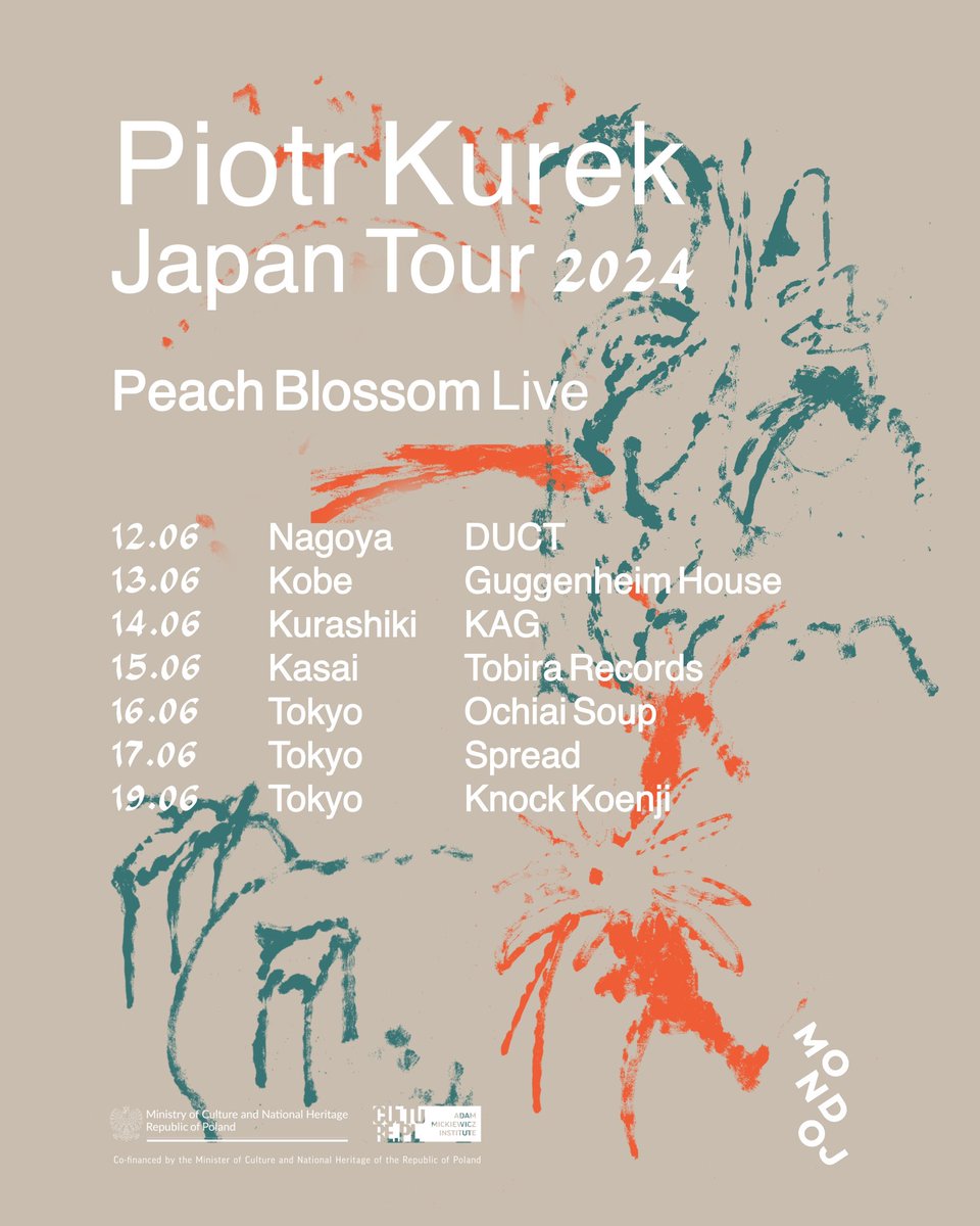 I'll be touring Japan 🇯🇵 in June performing music from the album ’Peach Blossom' released by @mondoj_ in Nagoya, Kobe, Kurashiki, Kasai, and 3 shows in Tokyo! I’m very much looking forward to seeing you there. Stay tuned for more details!