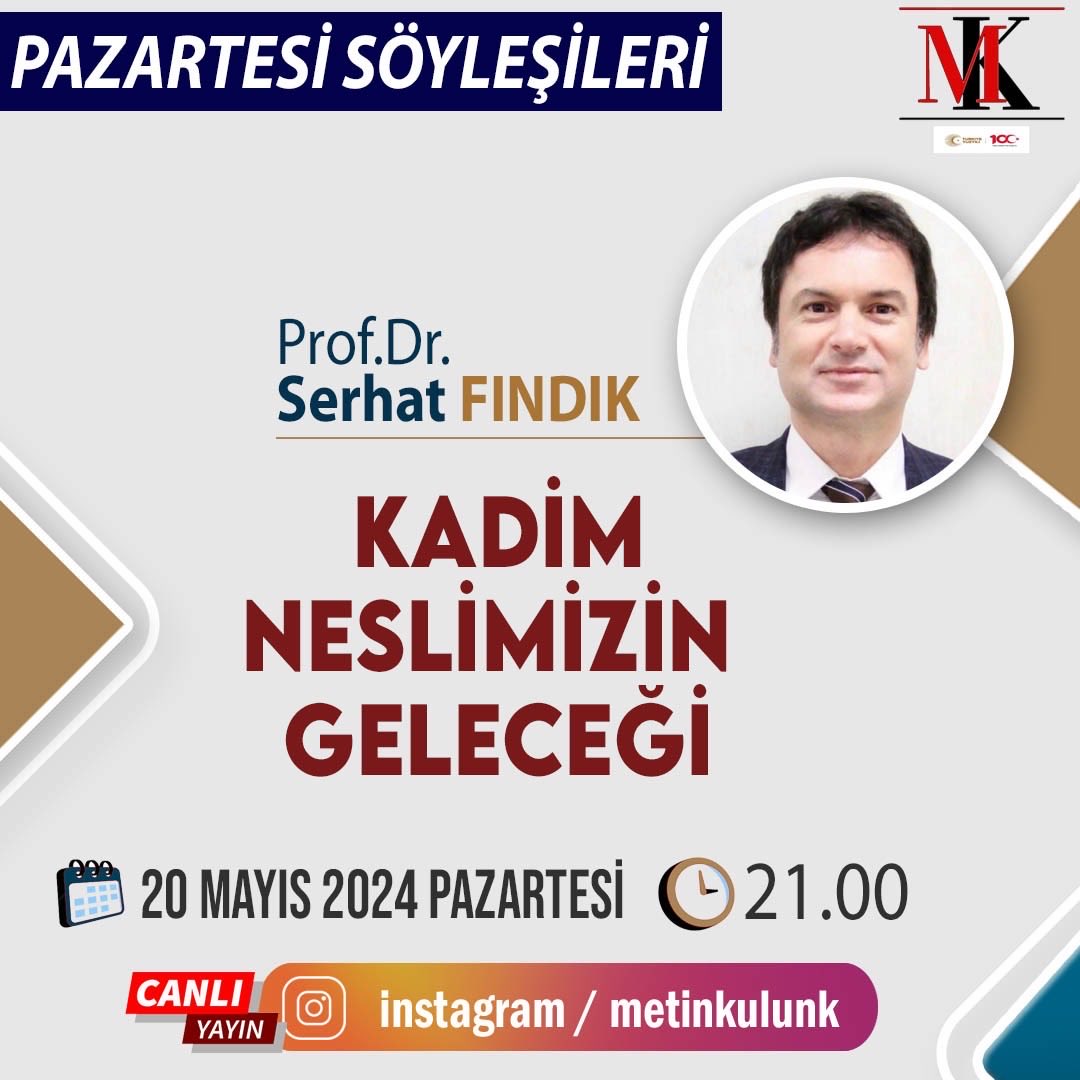 Bu akşam saat 21:00 İnstagram Metin Külünk