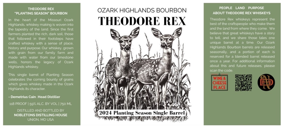 We are excited to introduce the Theodore Rex Ozark Highlands Whiskey Series with Nobletons/Planters - this is an amazing set of 4 single barrels and a final blend of all 4!! read more!! blog.wineandcheeseplace.com/2024/05/introd…