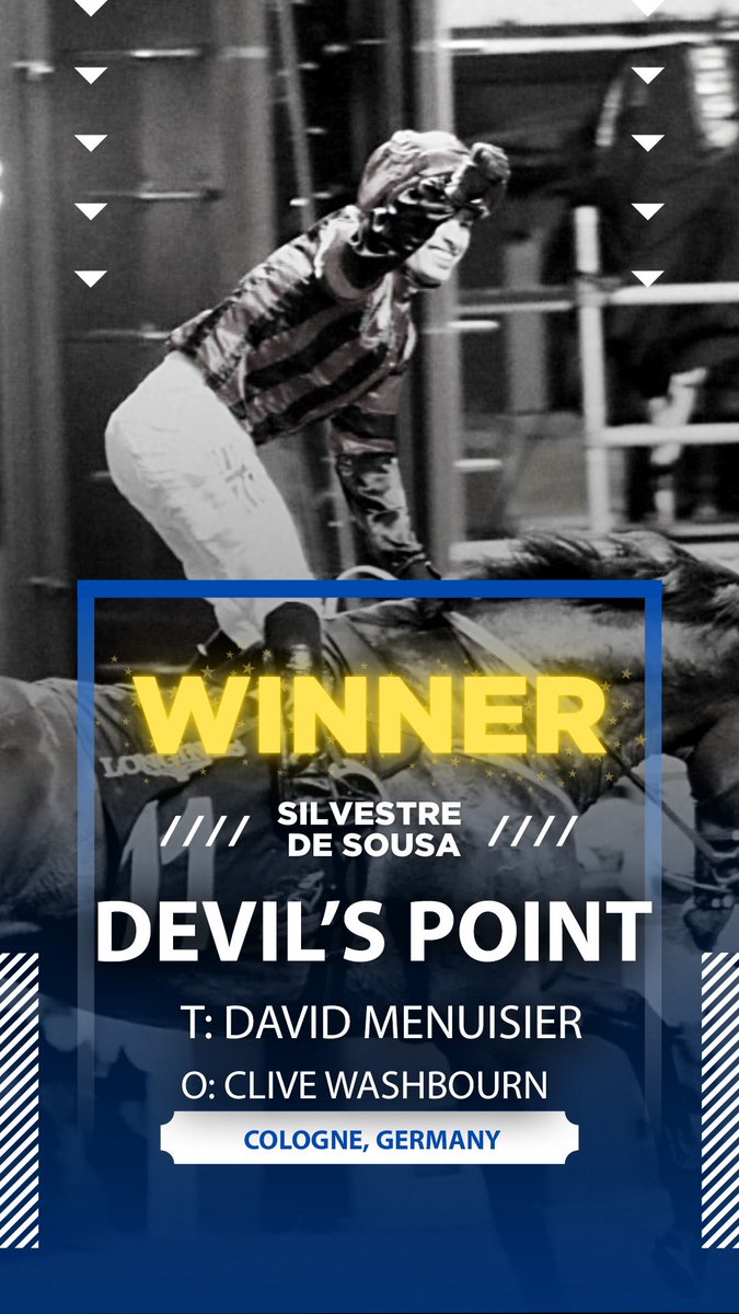Well worth the trip to Cologne 🇩🇪 today! Delighted for @DavidMenuisier and his team and owner Clive Washbourn, a great run from Devil’s Point to win the German 2000 Guineas 🏆 🙌🏻