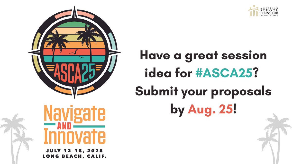Have an idea for a 2025 ASCA Annual Conference session? Submit your proposals by Aug. 25, 2024. asca2025.abstractcentral.com