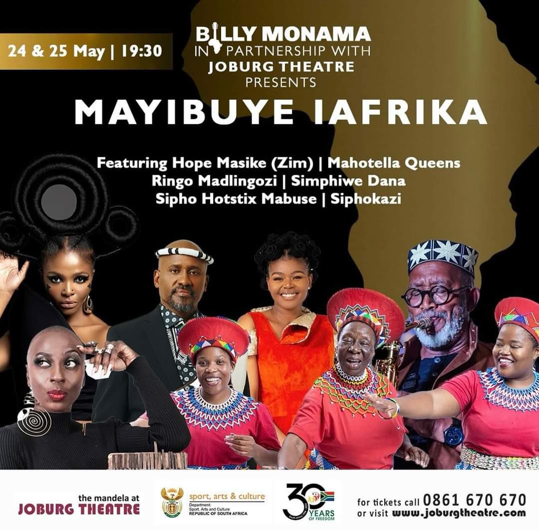 There is very exciting, then there is very exciting. This lineup is heaven! Can’t wait to share the stage with all these greats 🤗🤗🤗

Joburg see you @joburgtheatre this #africaday for @mayibuyeiAfrika