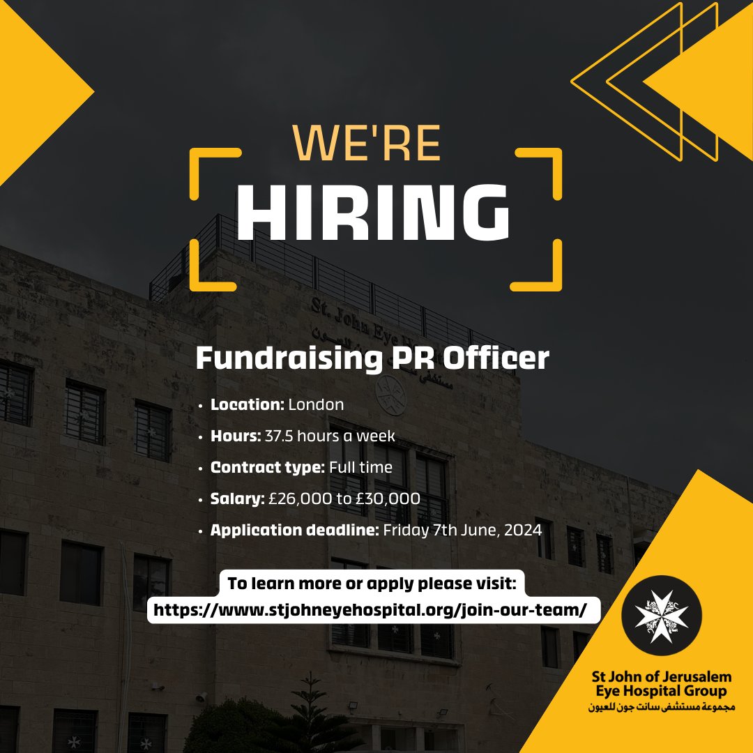 Calling all PR and marketing professionals! We are looking for a new Fundraising PR Officer! 📣📣📣