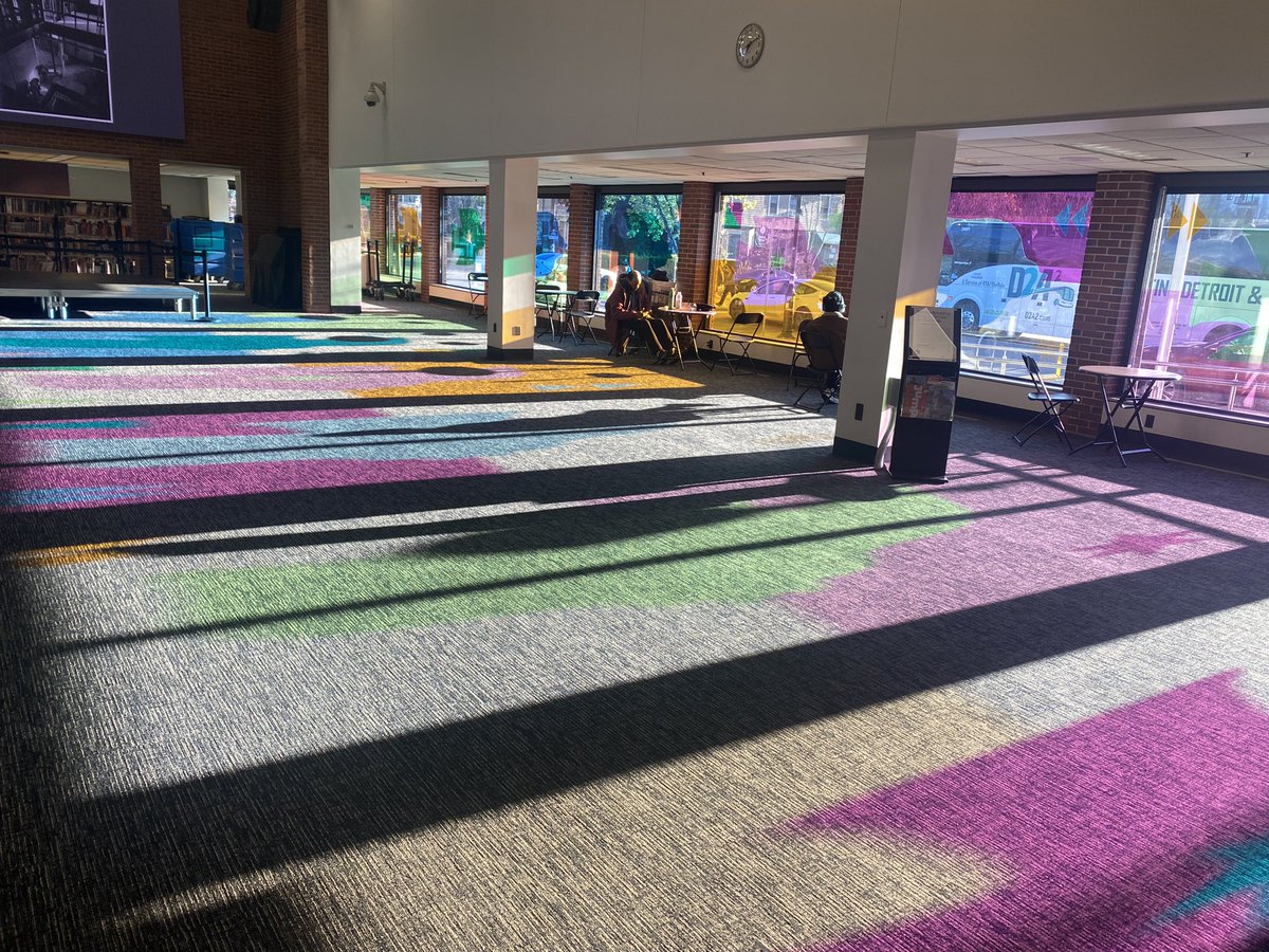 This is the last week to see the installation “Seeking Belonging in the Light Cast by Nine Birds” by artist Michelle Inez Hinojosa at the Downtown Library. Come see it before May 26th, on a sunny evening between 7-8 PM for best effect!