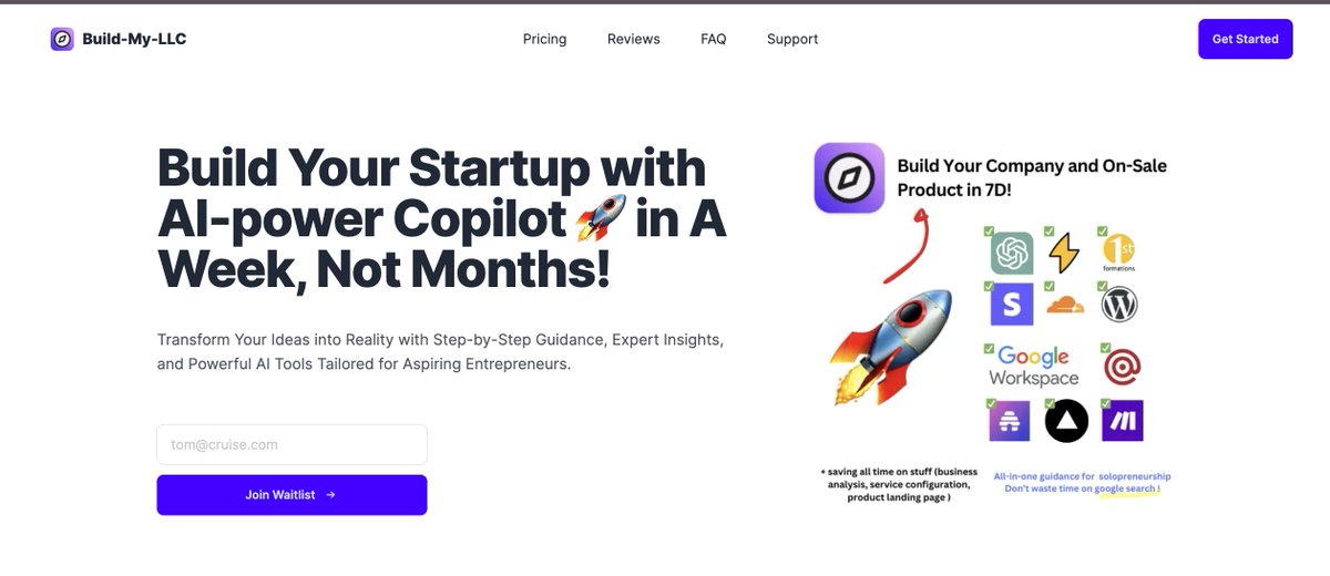 AlexHseih's tweet photo. D13 - Build Public - https://t.co/6KQMYZL45z

Shaping the new landing page with ChatGPT prompt

Tks AI to generate like

---
1. Headline

“Launch Your Business in Just 7 Days with Our AI-Powered Bootcamp!”

2. Subheadline

“Transform Your Ideas into Reality with Step-by-Step Guidance, Expert Insights, and Powerful AI Tools Tailored for Aspiring Entrepreneurs.”

3. Hero Image

• Image Description: A dynamic image showing a diverse group of professionals in a collaborative environment, working on laptops and brainstorming ideas. The background features modern office space with whiteboards and post-it notes displaying business plans and product sketches.
• Rationale: This image aligns with the theme of innovation and entrepreneurship, appealing to mid to senior-level professionals.

4. Product Features List

• 7-Day Comprehensive Bootcamp: Structured program covering all essential aspects of starting a business.
• AI-Powered Insights with ChatGPT: Personalized business advice and guidance powered by advanced AI.
• Step-by-Step Startup Guide: Detailed roadmap for setting up your company, from legal requirements to product launch.
• Interactive Cookbook: A practical manual with templates, checklists, and examples to streamline your startup journey.
• Speedy MVP Launch Tools: Resources and tools to quickly create and deploy a minimum viable product and landing page.
• Automated Workflow Solutions: Tools to automate repetitive tasks and manage your startup efficiently.