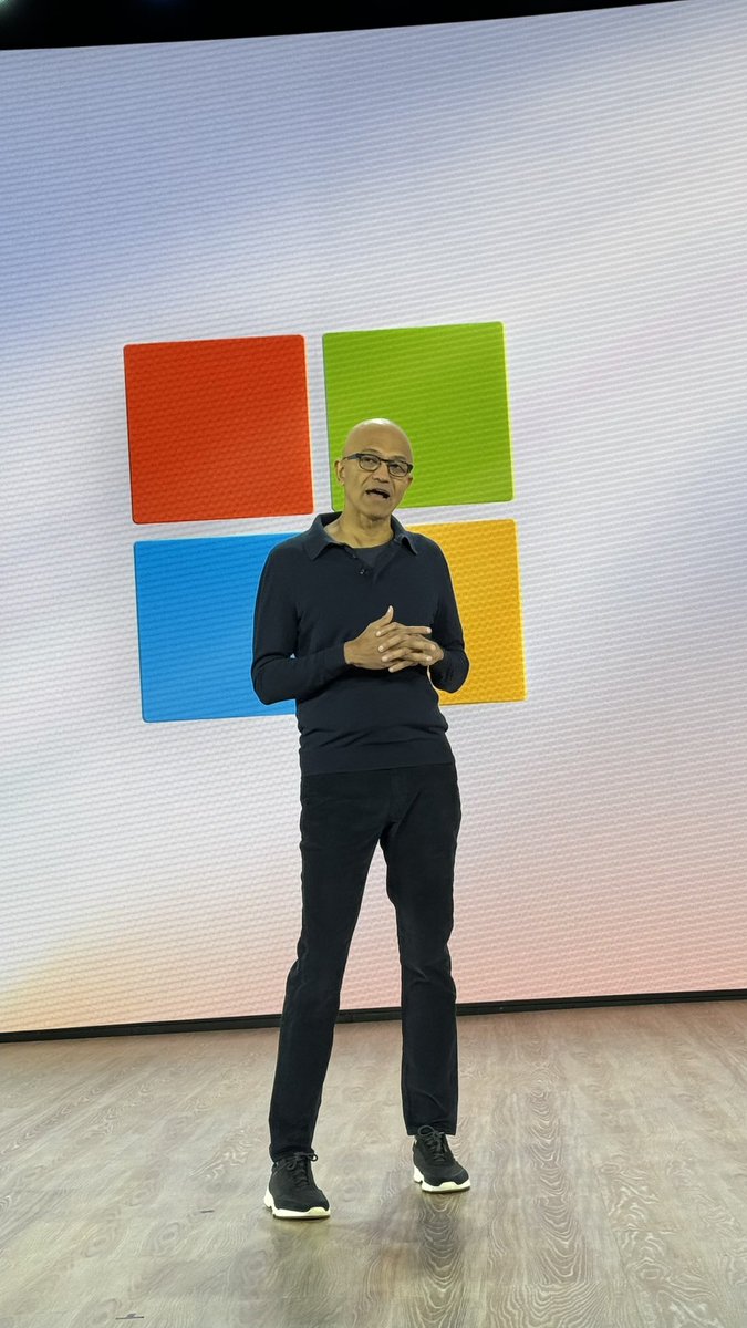 rwang0's tweet photo. MyPOV: @satyanadella sets the stage on the breakthroughs ahead of in AI with multimodal interfaces #MSEvent #MABuild @Microsoft https://t.co/hC9EzTB7ql