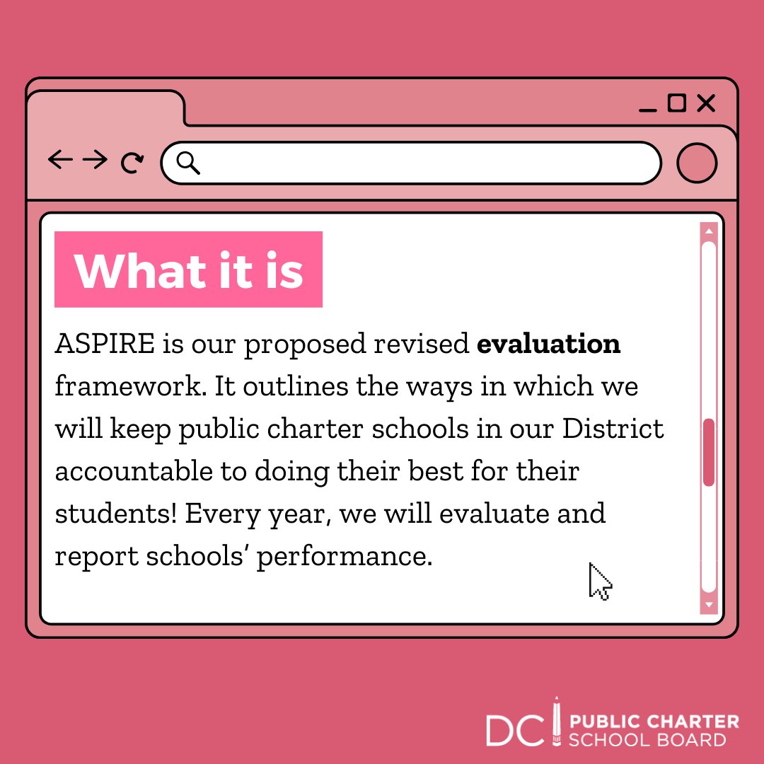 What is our revised evaluation system, #ASPIRE? We're just two weeks away from our official Board vote, which will determine whether we begin to evaluate schools via the system. Learn more and keep an eye out for more info in the coming days! ➡️ bit.ly/49Ps5RO