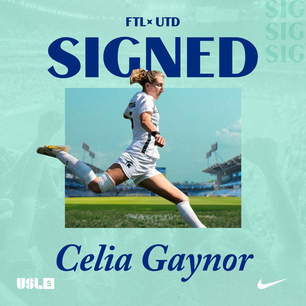 Celia Gaynor is ALL IN! We are too hyped for August! Welcome to the 954!💫🩵 <a href="/celia_gaynor/">celiaa</a> 

#ftl #ftlutd #wearefortlauderdale #wearftl #signed #GoGreen