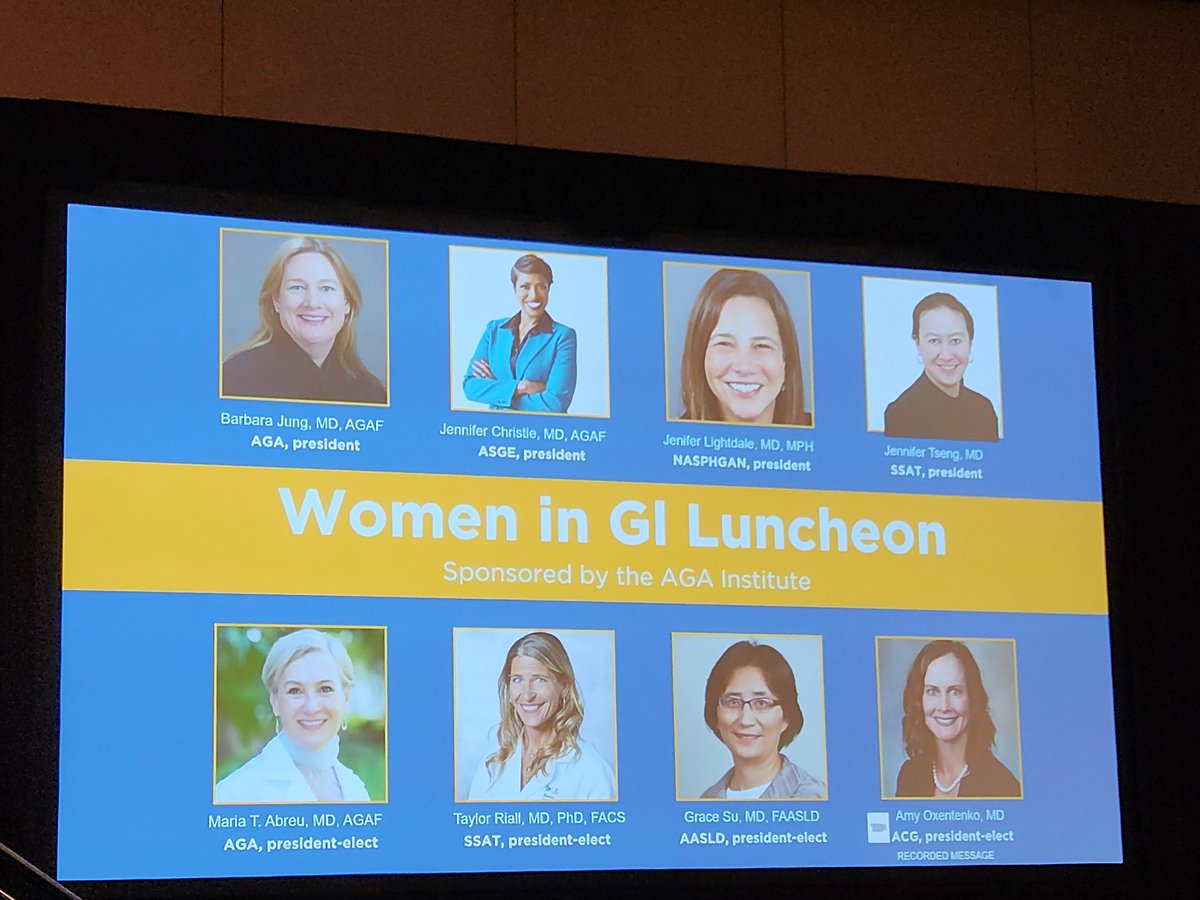 What a powerhouse of #womenleaders in #GI @AmCollegeGastro @ASGEendoscopy @AmerGastroAssn. All women presidents and president elect for this year! #wisdom #DDW2024