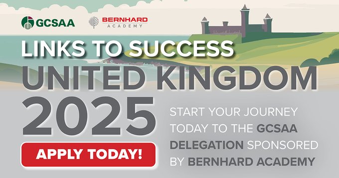 Closing soon! GCSAA has partnered with @BernhardAcademy to create Links to Success United Kingdom 2025. This new program will enable 10 GCSAA members to travel to the United Kingdom to attend #BTME2025 and participate in education designed to enhance their careers. Apply by May