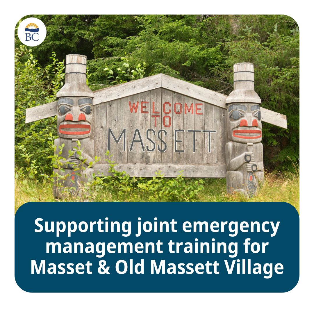 We’re supporting communities across B.C., like Old Massett Village and Masset to purchase equipment for their Emergency Operations Centre, and to deliver robust joint training for emergency response in Haida Gwaii. news.gov.bc.ca/releases/2024E…