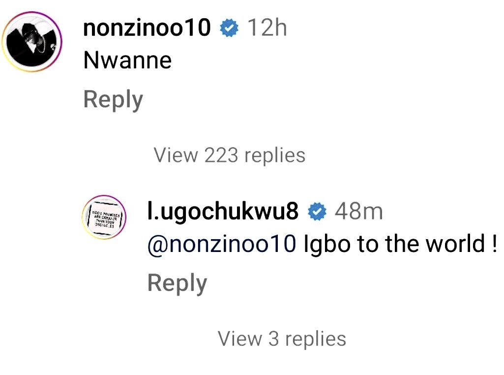 After Chelsea's last match of the season yesterday, Chukwuemeka, Madueke and Ugochukwu took a picture together with Ugochukwu publishing it. Madueke called him “Nwanne” and Ugochukwu responded with “Igbo To The World”. They are proud of their “Igbo Heritage”.