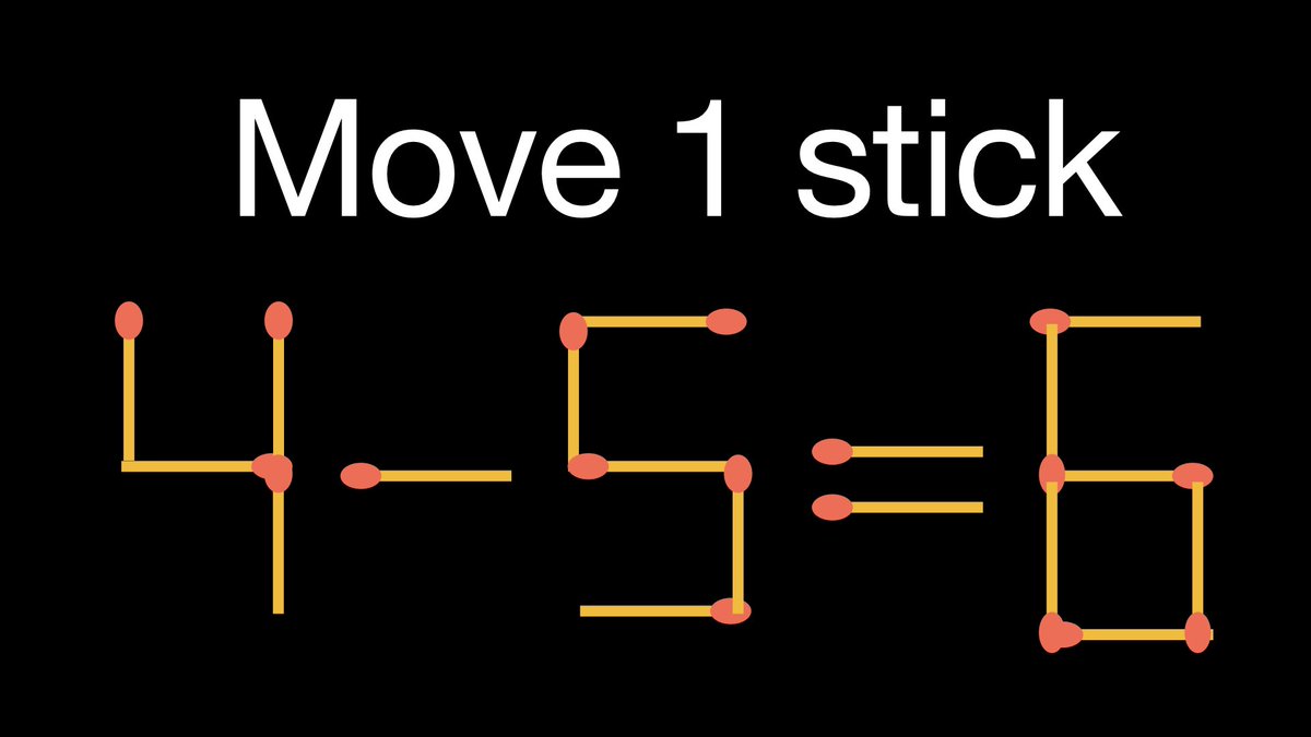 Move 1 matchstick to make equation true #matchstick #matchsticks