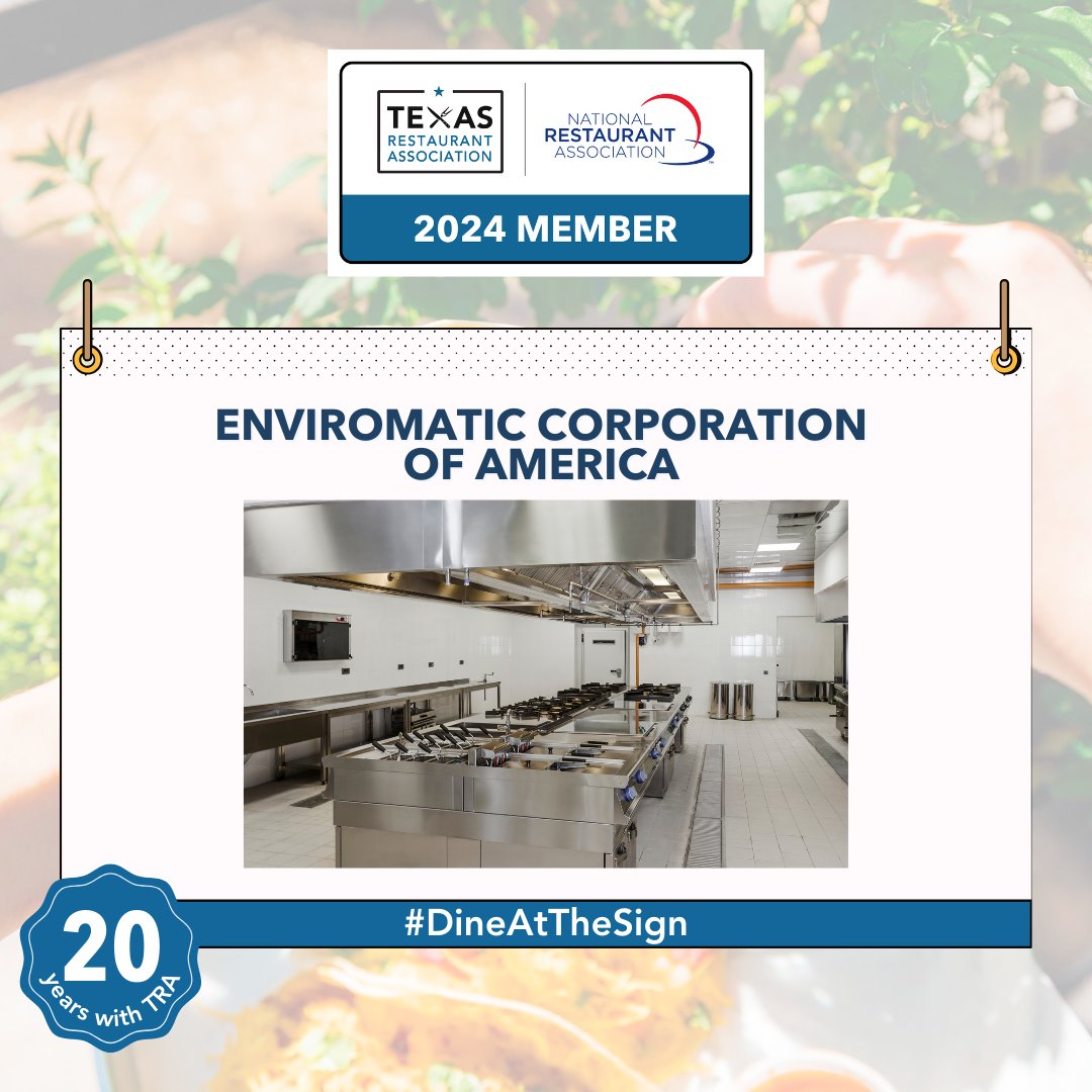 We would like to thank our members @flashbacknac, Blue Fish, @littlecaesars and Enviromatic Corporation of America for 20 years of their membership. Cheers to many more!🌟 #TXRestaurants #DineAtTheSign