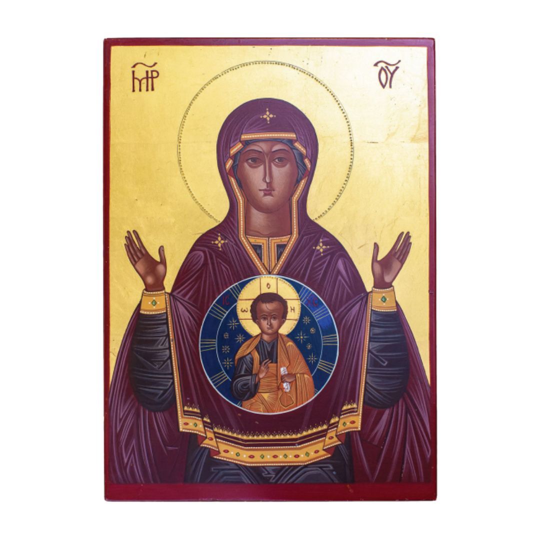 Stay close to Mary with our limited edition solid hardwood icon of Mother of God of the Sign, by Brother Richard Maidwell, C.Ss.R. Icons are a lovely religious decorative piece for your home. Purchase yours 👉 buff.ly/49v3jGf