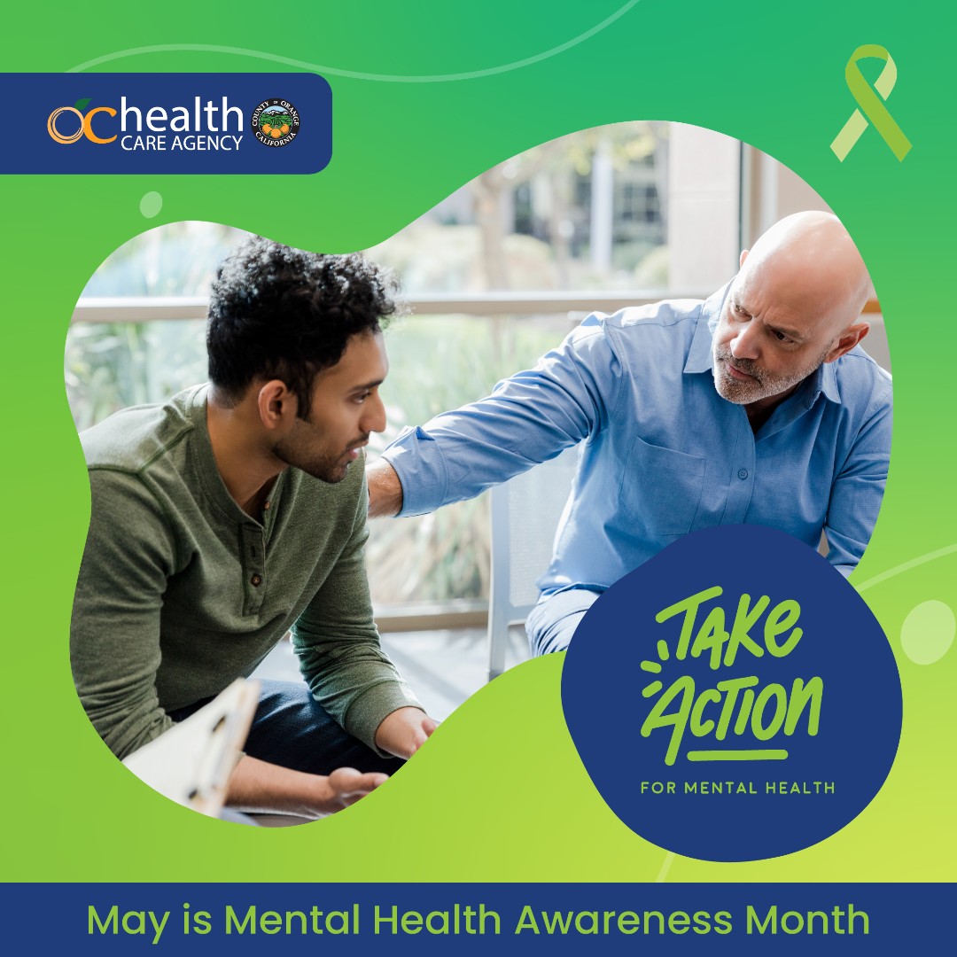 May is Mental Health Awareness Month. Reach out to a friend or loved one and remind them that you see them 👀, hear them👂, and support them 💕. Visit OCNavigator.org to find resources. #MentalHealthAwareness Month #MentalHealthMonth #TakeAction