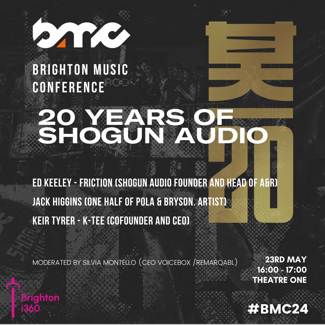 Your Day 1 Theatre 1 Drop has landed. 

DJing.  Sampling. Technology. Music Law. Neurodiversity. Legacy labels. 

Our Day 1, Theatre 1 panels are proudly sponsored by @rightsHUB_ , @PRSforMusic, @fugamusic and @skiddle  

Join us from 22nd - 24th May for #BMC24 1/2