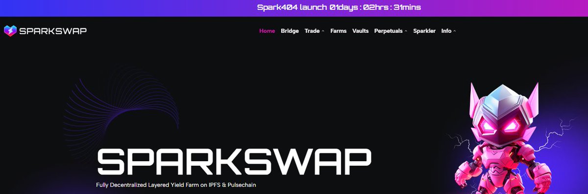 📢Ho ho ho ... what do we have here ... 
yep, you got it right .. @sparkswap_  spark404 going to launch !!! prepare your #spark token ... you don't want to miss this !!

LFG #sparkswap #spark #pulsechain #yieldfarming #404