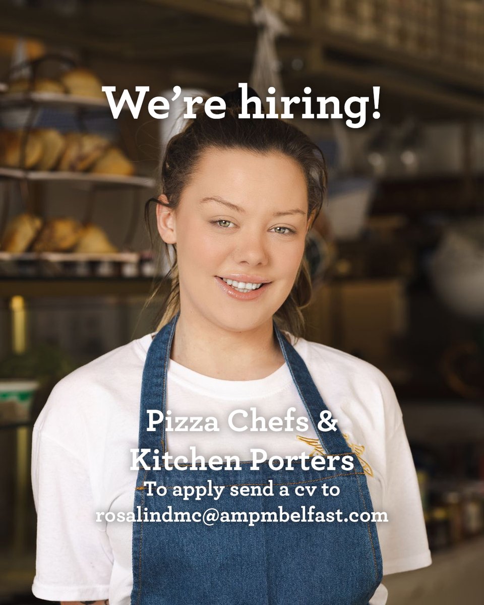 🍕 Chubby Cherub Belfast is Hiring! 🍕

We're expanding our culinary team and searching for passionate Pizza Chefs and dedicated Kitchen Porters.

Send your resume to rosalindmc@ampmbelfast.com or visit us in person to drop off your application