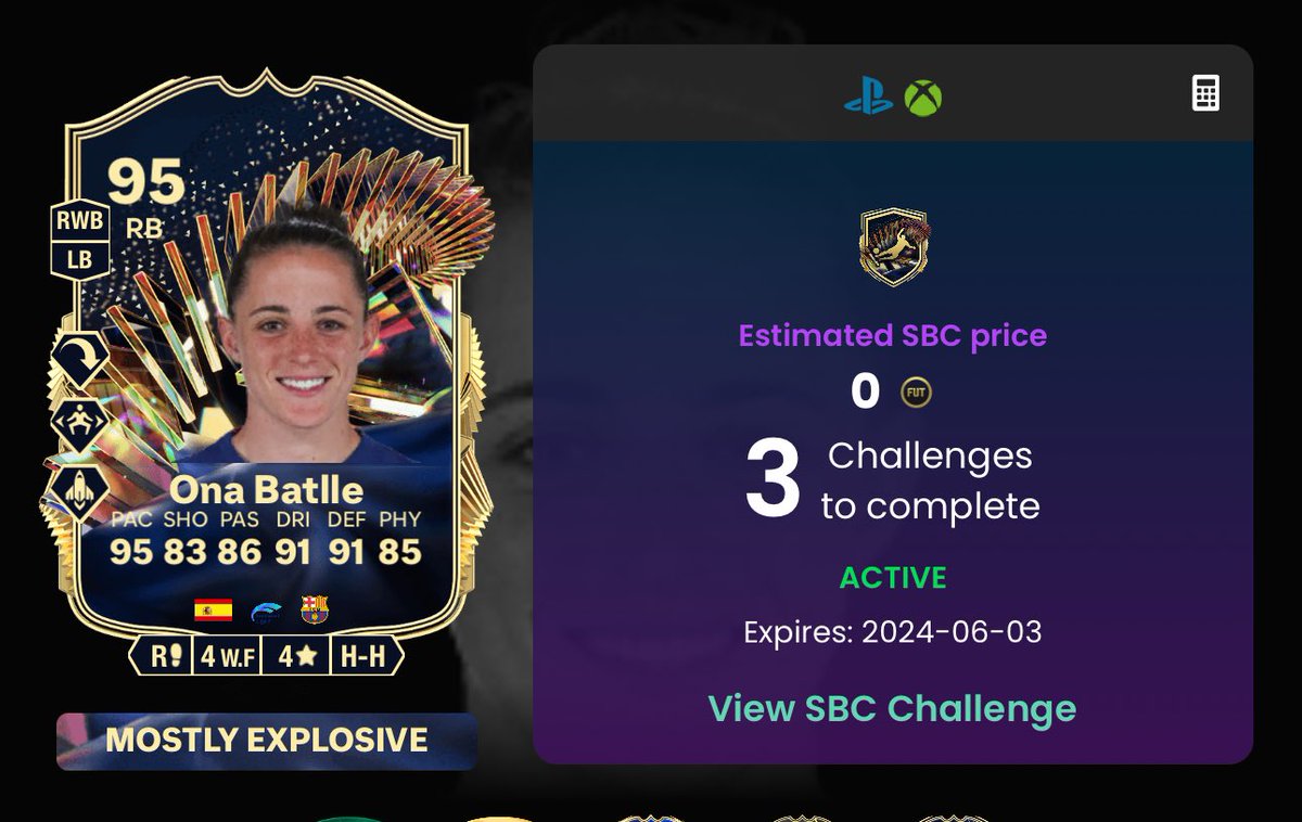 6pm content • Battle TOTS sbc • 81+ pick • 85+ pick 560k to complete her ✅