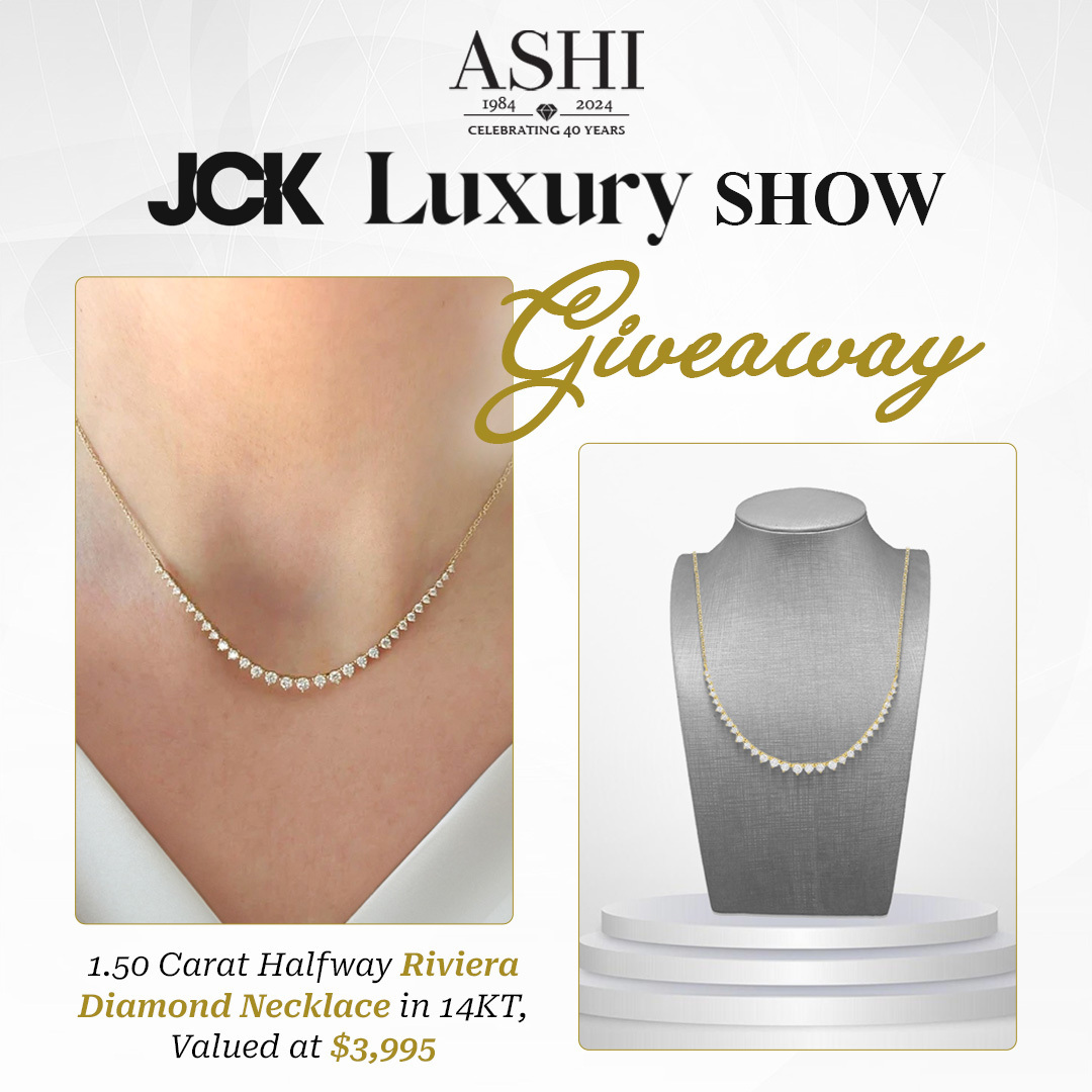 We're thrilled to announce our upcoming Exclusive Retailer Giveaway for the JCK Luxury Las Vegas Show, and you're invited to participate! Click here to schedule an appointment: ashidiamonds.com/Mailer/2024/JC… #JCKshow #Giveaway #LuxuryShowGiveaway #JCKShowGiveaway #LuxuryJCKShow #ASHI