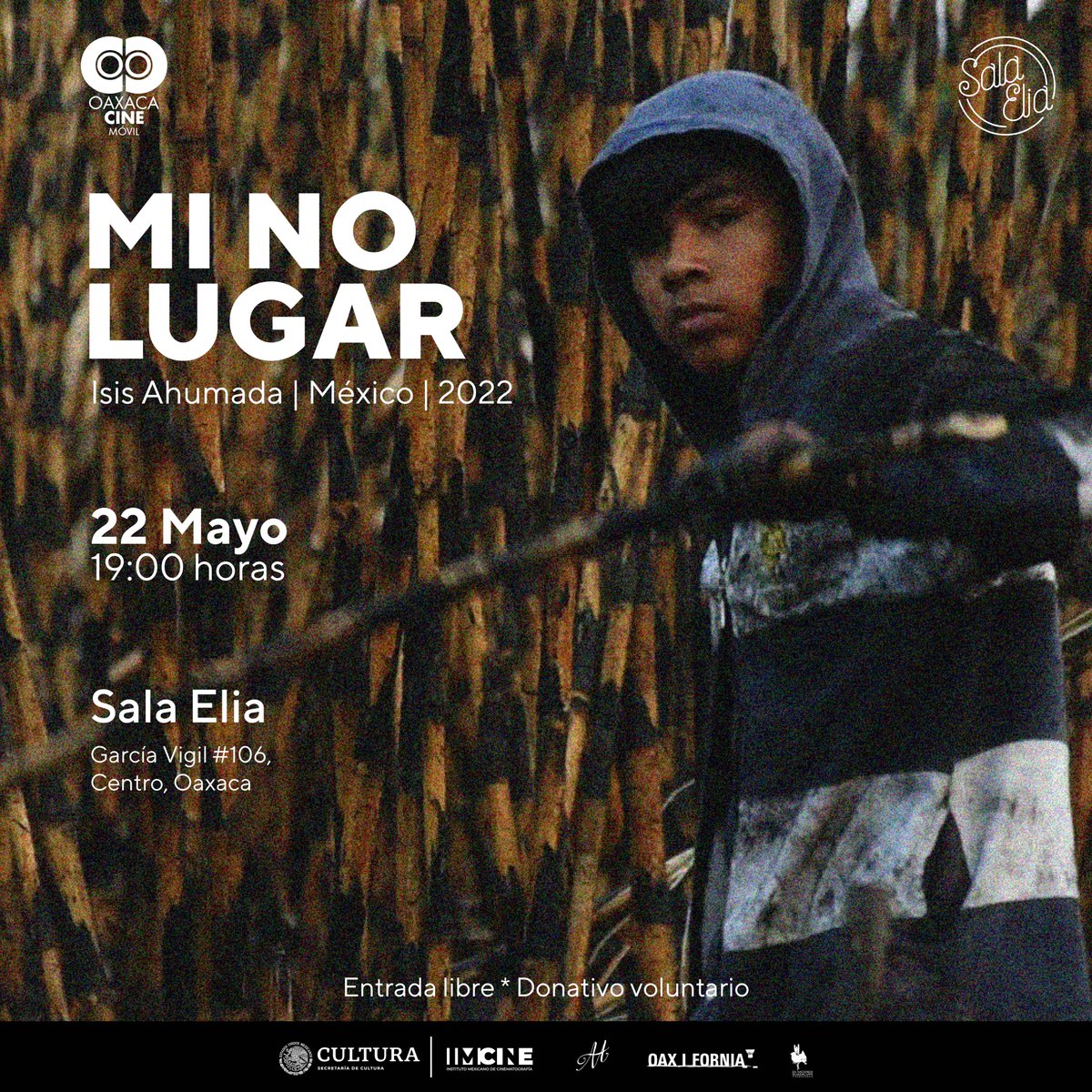 ¡Próxima función de #OaxacaCineMóvil! 
Miércoles 22 mayo, 19 h, en #SalaElia (García Vigil #106, centro, #Oaxaca) 

Función doble: 
Un brinco pa' allá (Jonard, México, 2000) 
+ 
Mi no lugar (Ahumada, México, 2022)  

Imperdible, ¡allí nos vemos!