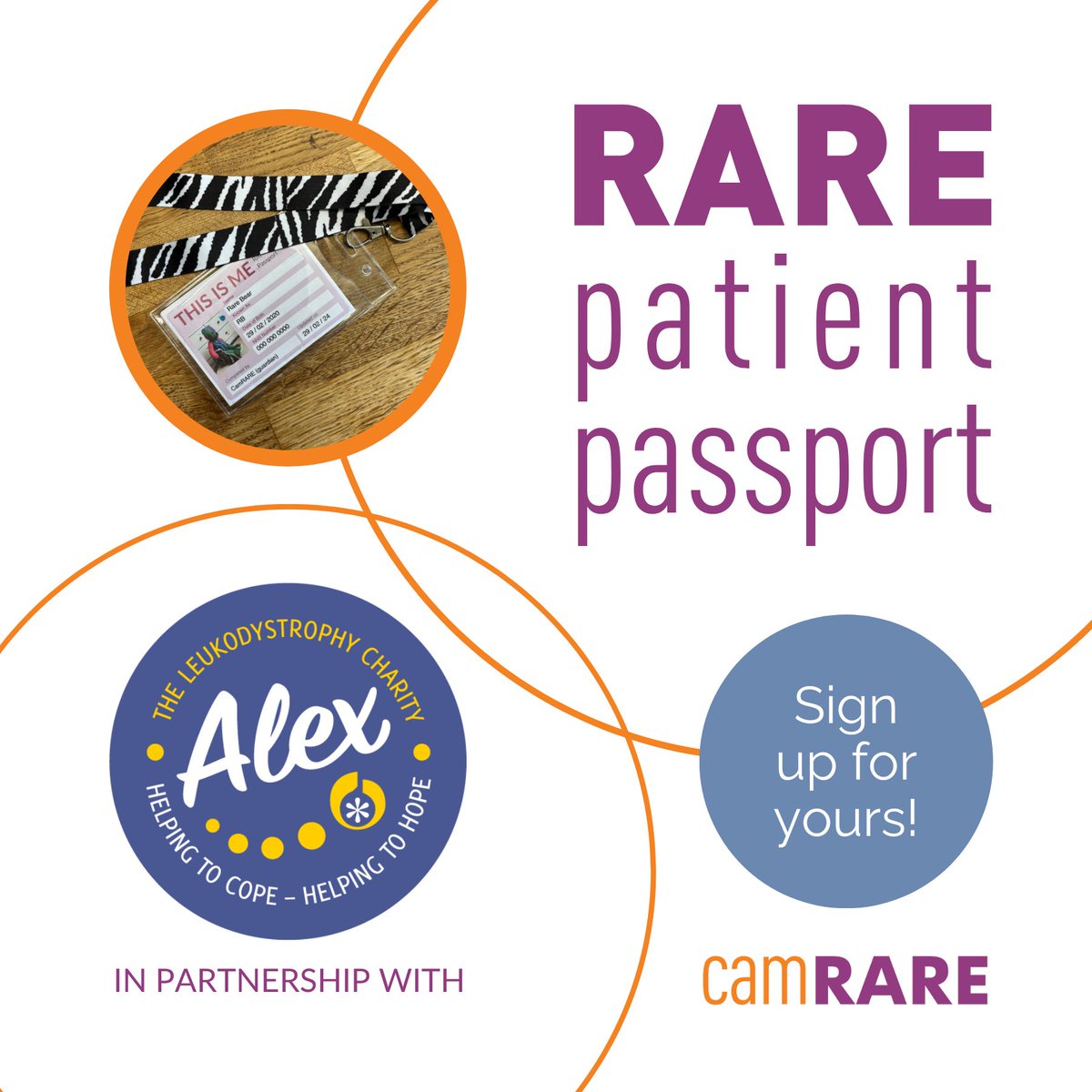 We're delighted to join the growing global network of patient groups partnering with @camraredisease to bring their ‘This Is Me’ #RarePatientPassport to our community! The tools to communicate your #RareCondition to new people! Sign up for yours here: forms.gle/ggp9afsaH8p8Ez…
