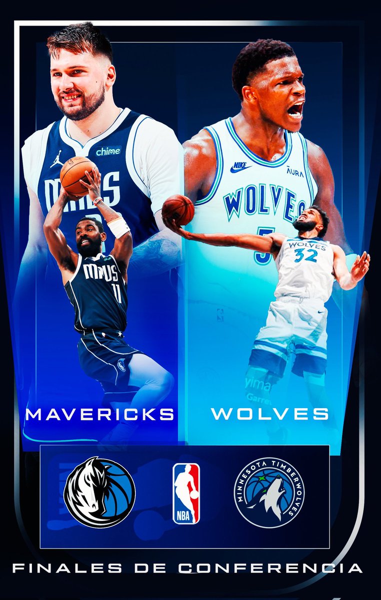 Finales del Oeste:

MAVERICKS VS WOLVES.

¿Quién gana y en cuántos juegos?