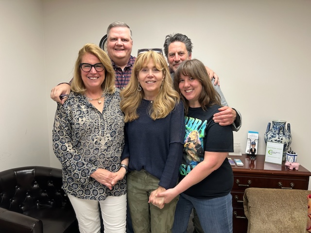 WAMCRadio's tweet image. Kelley Vickery (front left), Elizabeth Aspenlieder (front center), and Scott Cohen (back right) came to the studio today for a preview of this year’s Berkshire International Film Festival. They’re pictured here with Joe Donahue (back left) and Sarah LaDuke (front right). @BIFFMA