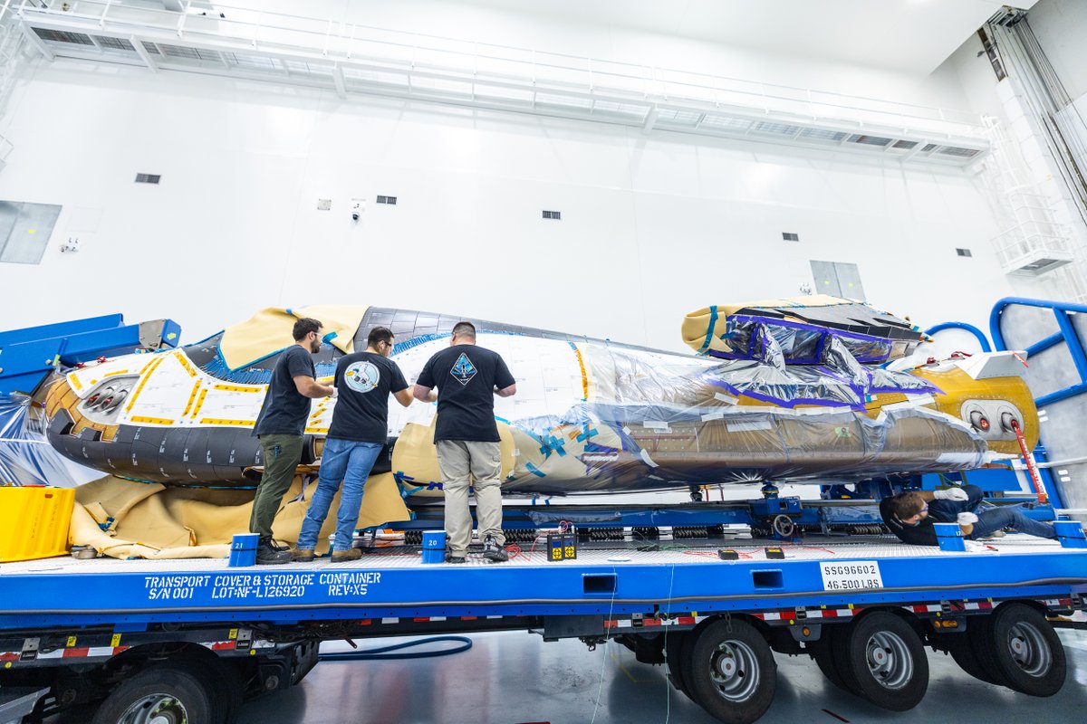 Dream Chaser has arrived at @NASAKennedy in Florida ahead of its first flight to the @Space_Station. Read more: nasa.gov/centers-and-fa…