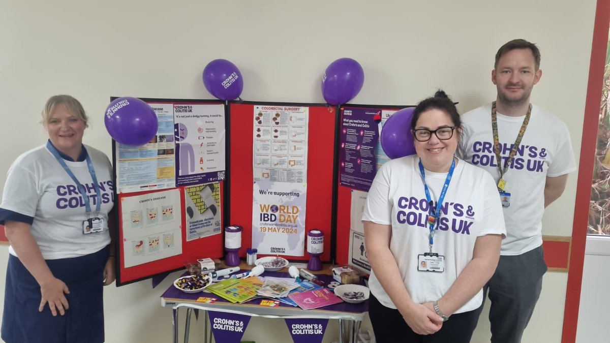 ibd_team's tweet photo. Part 1 Celebrating #WorldIBDDay at @EKHUFT. It’s so important that we raise awareness of the needs of patients with Inflammatory Bowel Disease. Thanks to everyone who visited our stands at QEQM &amp; William Harvey Hospital @SarahHa88622902 @AndreaAshman @creighton_b https://t.co/1wBkmP7YK4