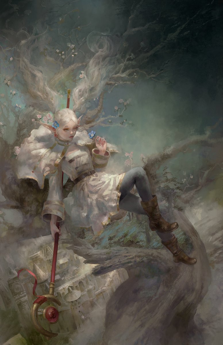 Apollyon_abyss's tweet photo. I really enjoyed Frieren, so i just had to paint her. https://t.co/swxuudRdCW