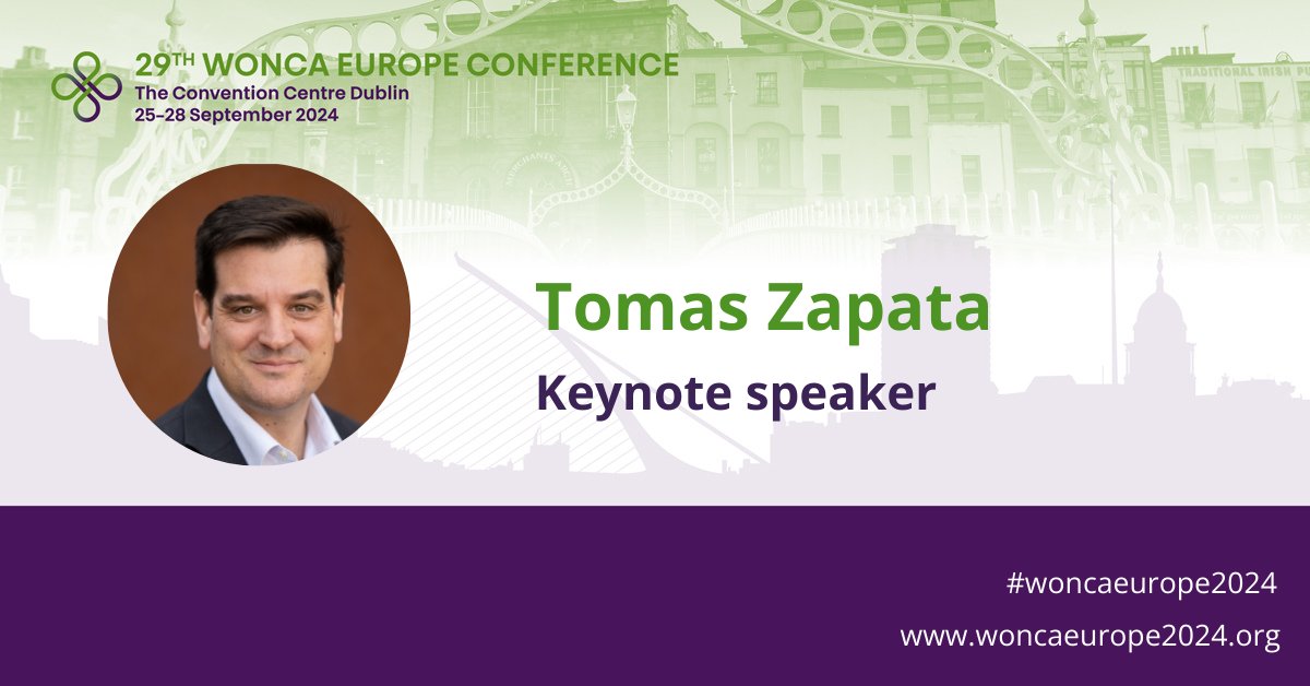 Meet Dr Tomas Zapata, our keynote speaker! 👨‍⚕️ Dr Zapata: Family Medicine pro, Health Policy Master’s grad, and Harvard-trained in Human Resources for Health. #woncaeurope2024 #familymedicine #generalmedicine #GP @WoncaEurope woncaeurope2024.org/registration