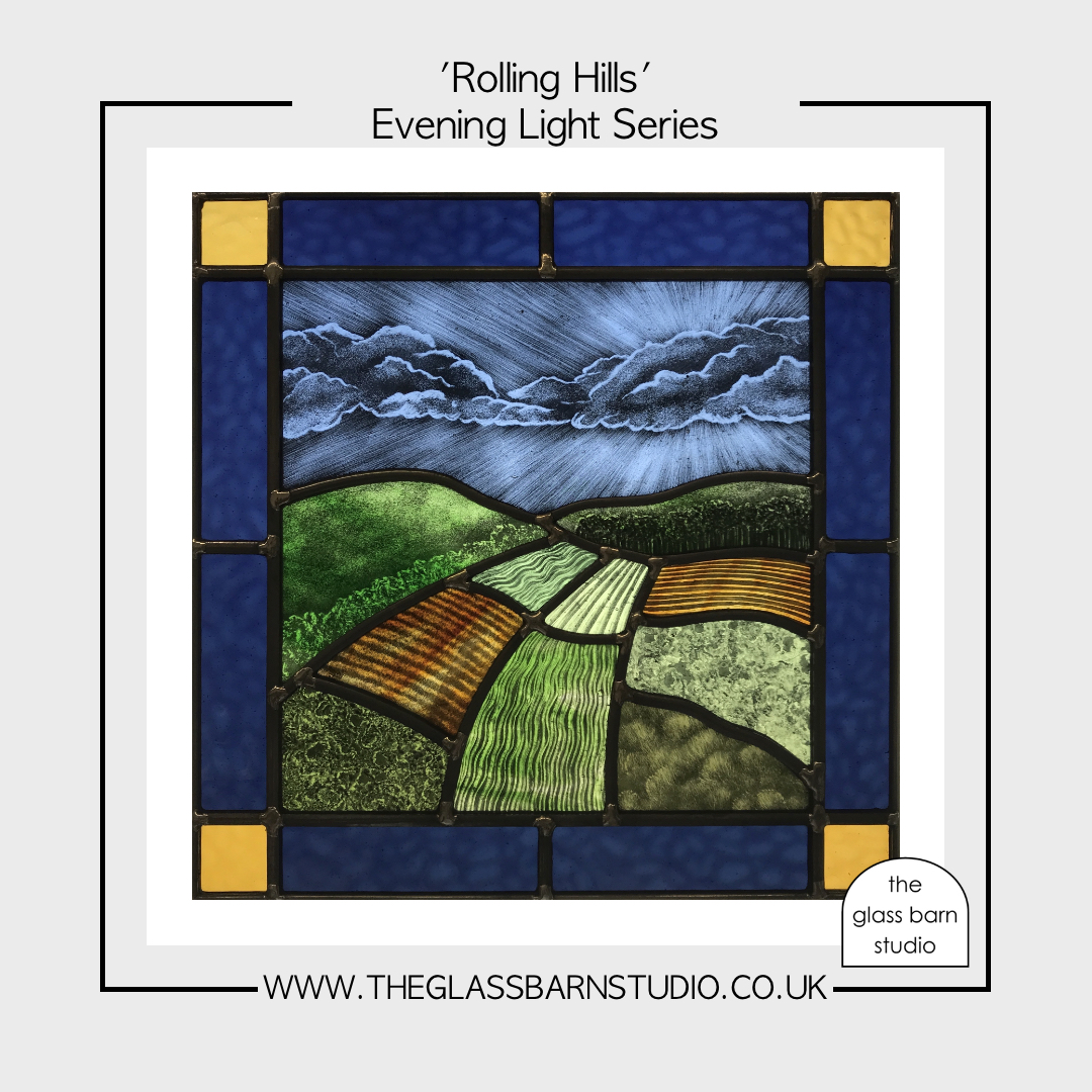 Some time ago I shared ‘Evening Light’ which was well received and was snapped up quickly in the Gallery. I’ve been working on a few more Northumbrian scenes, keeping the theme of ‘Evening Light’. So, for this evenings post here is ‘Rolling Hills’ from the Evening Light series.