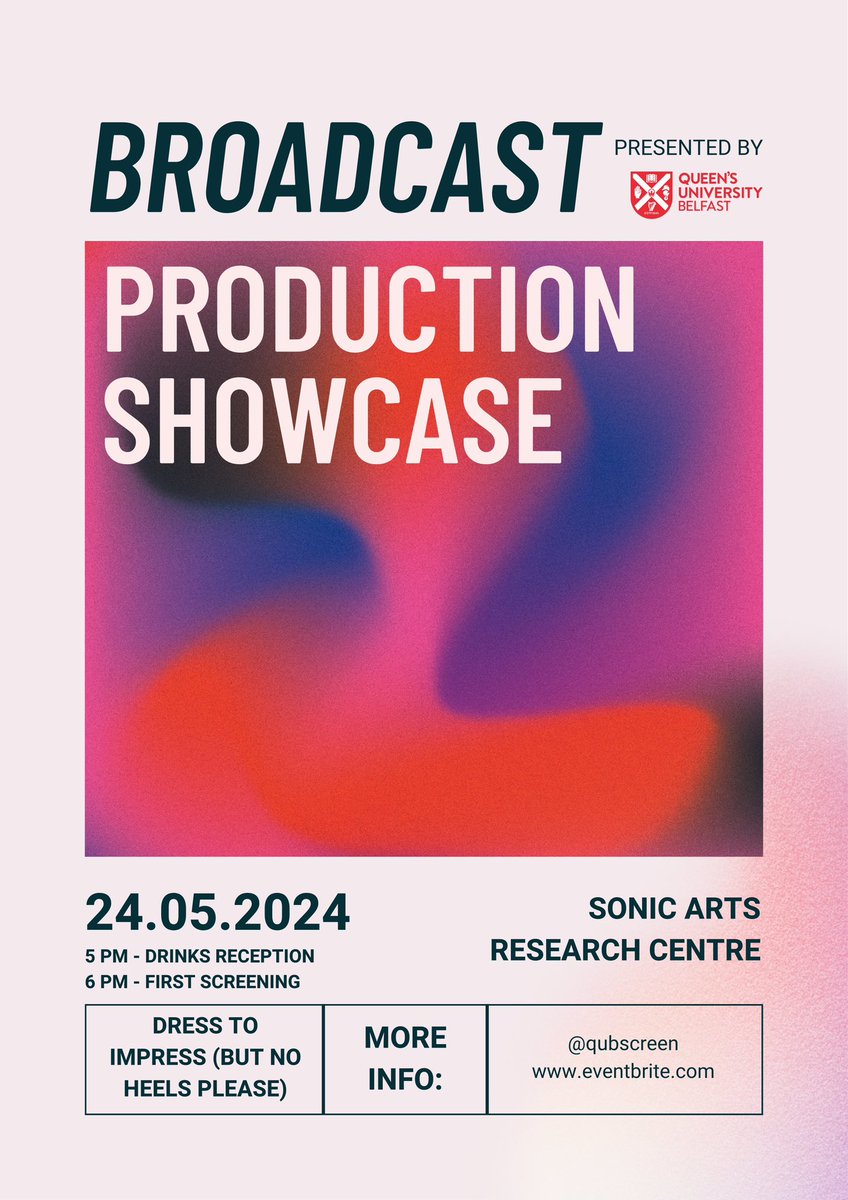 qubscreen's tweet image. Thrilled to announce the Broadcast Production Final Year Screening Night! 

Join us for an exciting night of documentaries in the Sonic Lab on Friday 24th May 5pm!  

Tickets are free but need to be booked beforehand at the link here:

eventbrite.co.uk/e/broadcast-pr…