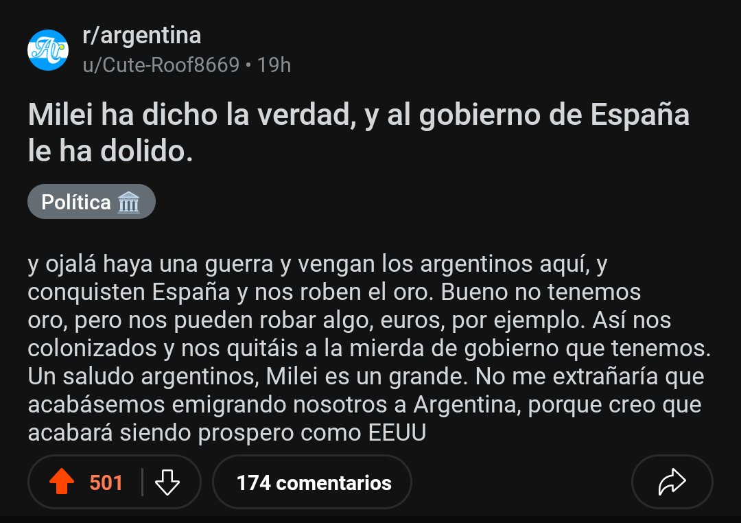 LOS ESPAÑOLES PIDEN QUE MILEI CONQUISTE ESPAÑA 👇🏼 🇦🇷 ♥️ 🇪🇦 #PedroVigilaATuEsposa