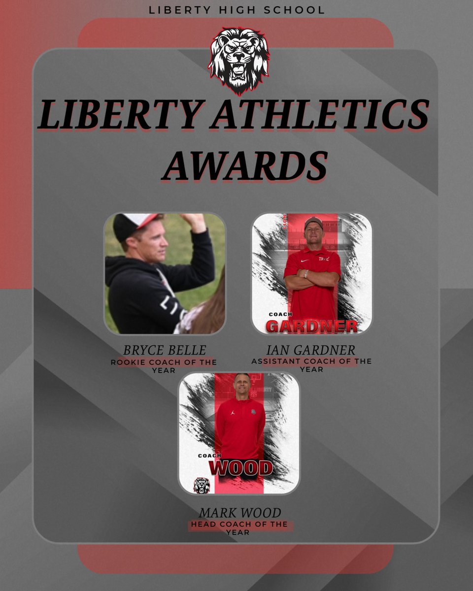 Congratulations to our 2023-24 Liberty Athletics Coaches of the Year Awards Bryce Belle --Rookie Coach of the Year Ian Gardner--Assistant Coach of the Year Mark Wood--Head Coach of the Year